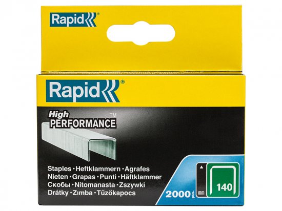 Rapid 140/6 6mm Galvanised Staples (Box of 2000)