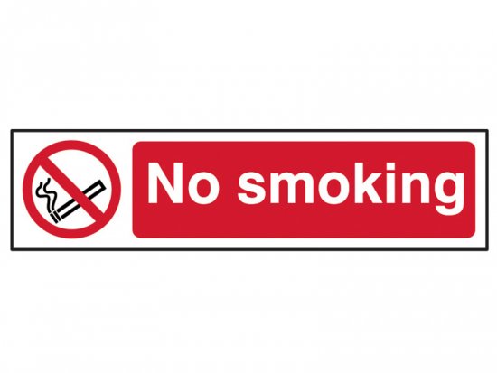 Scan PVC Sign 200 x 50mm - No Smoking