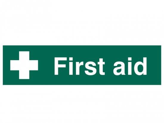 Scan PVC Sign 200 x 50mm - First Aid