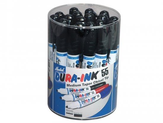 Markal DURA-INK 55 Medium Taper Marker Black (Tub 20)