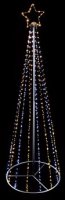 Premier Decorations Pin Wire Pyramid Tree With Star 2.1M 595 LED Lights