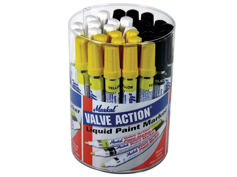 Markal 96800 Valve Action Paint Marker, White