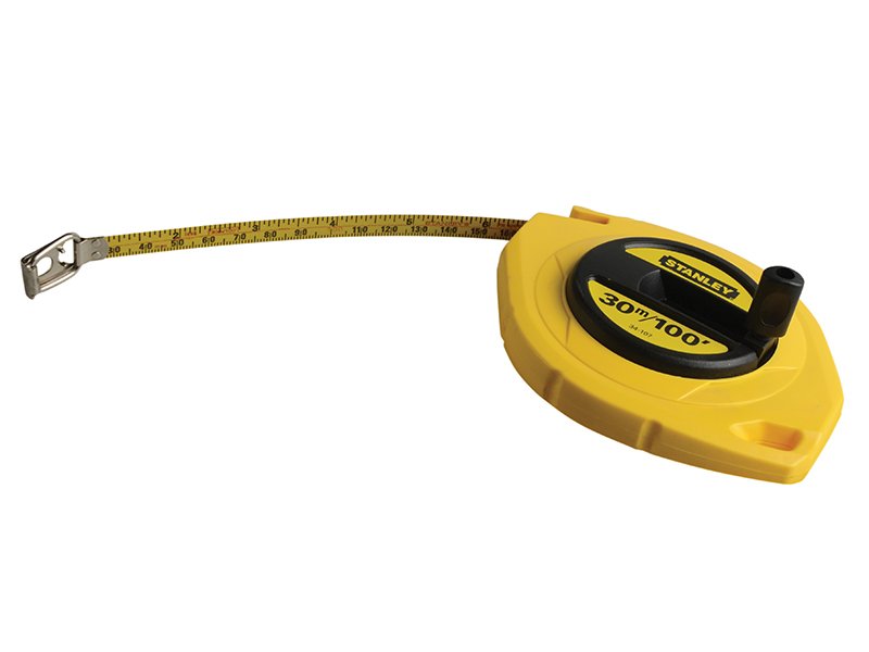 Stanley - 30m Long Tape Measure with Steel Blade