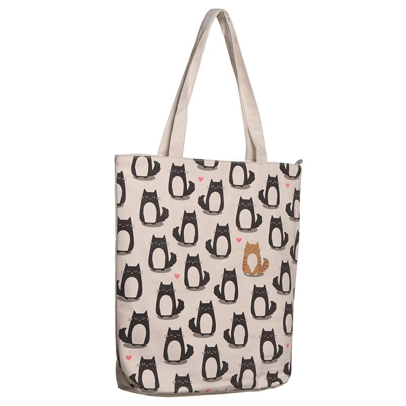Puckator Feline Fine Cat Bag with Zip and Lining at Barnitts Online ...