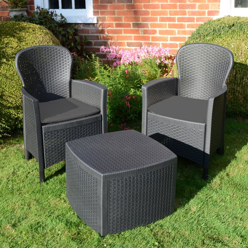 Anthracite rattan on sale garden furniture