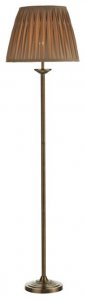 Dar Hatton Floor Lamp Antique Brass with Shade