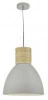 Dar Adna Pendant Grey & Wood